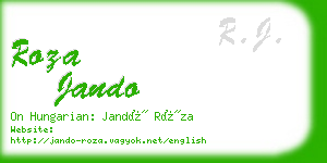 roza jando business card